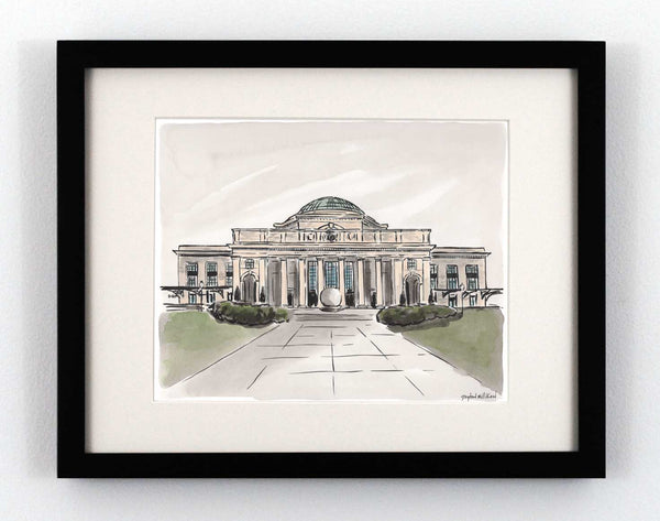 Watercolor painting of The Science Museum in Richmond, Virginia